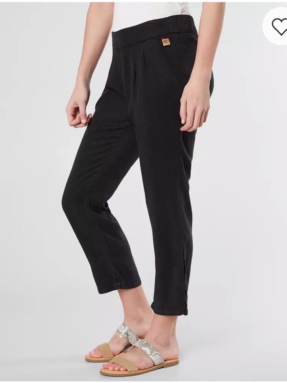 tentree Black Cropped Casual Ankle Pants